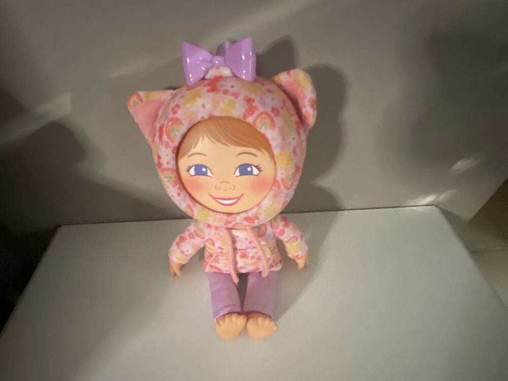 Moodles Zoey 12-inch Doll with Cat Hoodie and Purple Bow